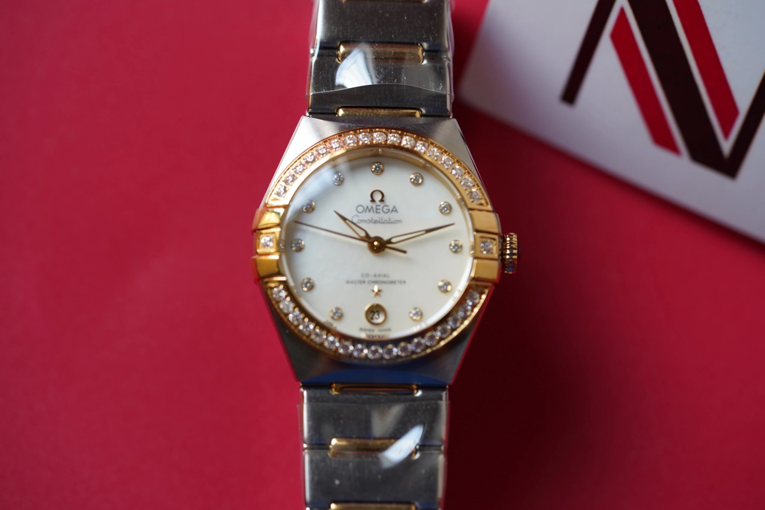 3s厂欧米茄星座系列131.25.29.20.55.002间黄金镶钻女士钢带顶级复刻手表
