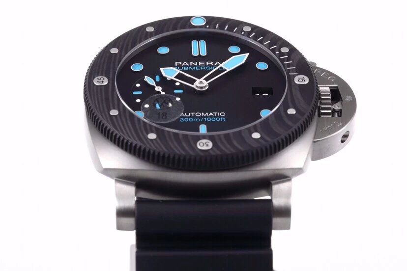 VS新品：PAM799CARBOTECH碳纤维旋转表圈，钛金属表壳胶带机械男士手表表