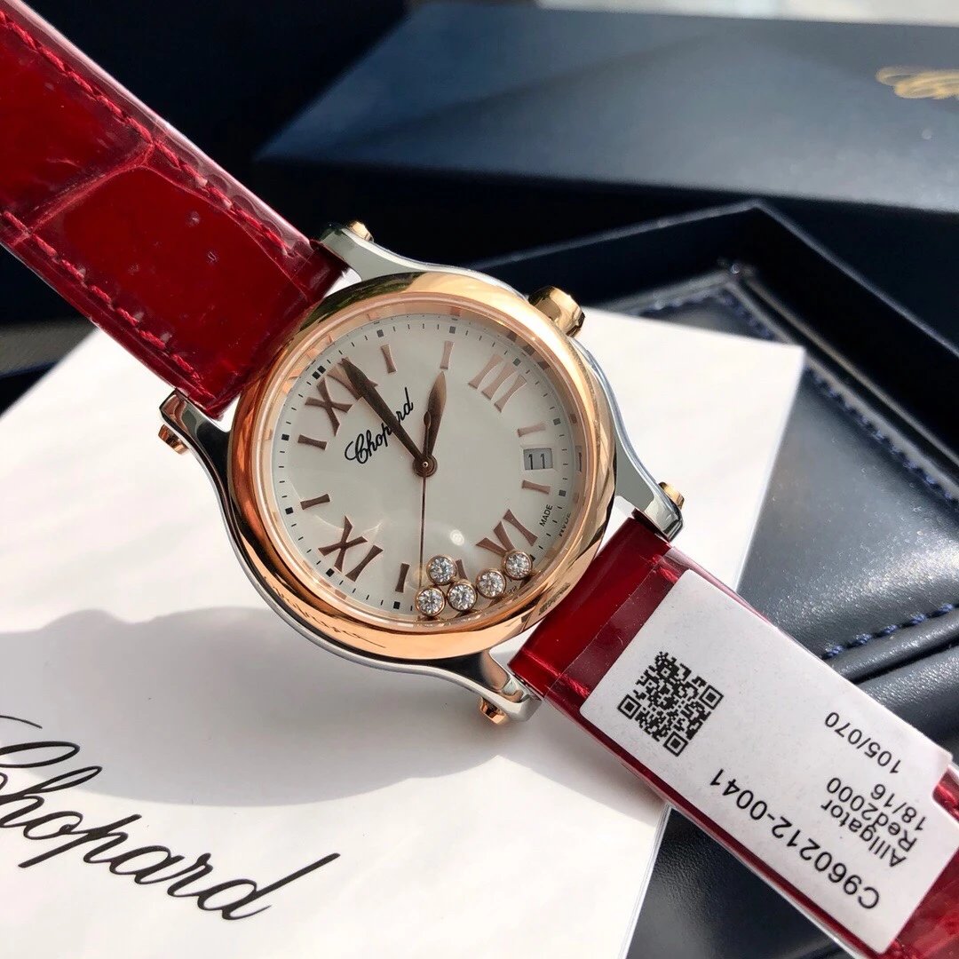 肖邦女士皮带快乐钻石英手表，（HAPPYDIAMONDS）是肖邦旗下最具代表性的腕表