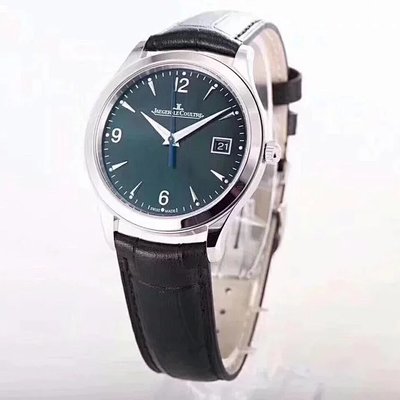 ZF积家大师系列1548420黑盘皮带超薄机械男士手表